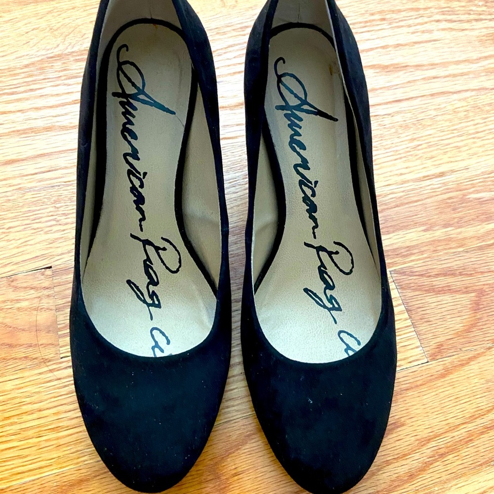 American rag Black suede heels